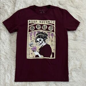 Riot Society Burgundy Graphic Tee